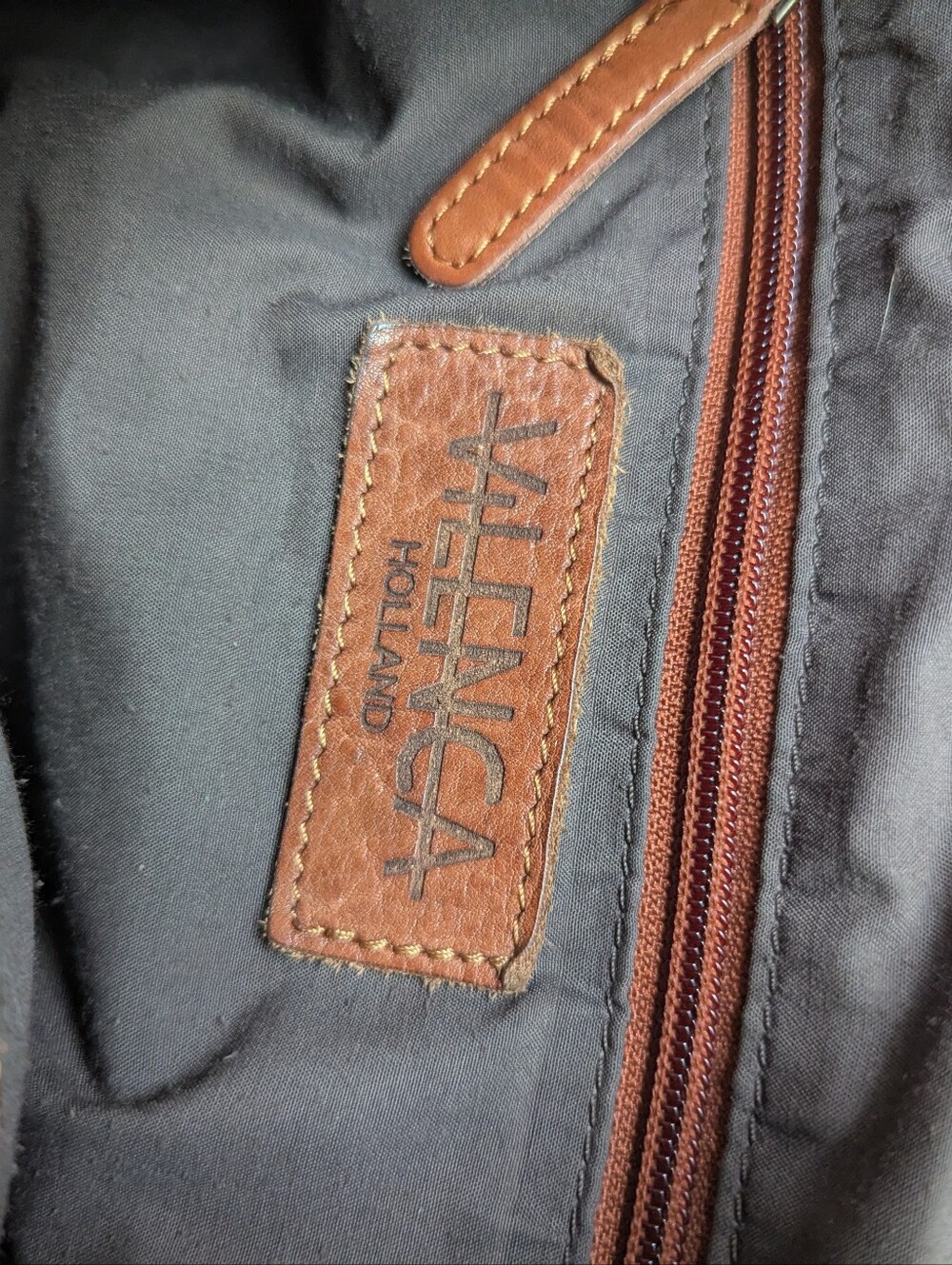 Vilenca Holland Anthropologie Woven Leather Backpack Bag Purse Patina Travel - Picture 10 of 14